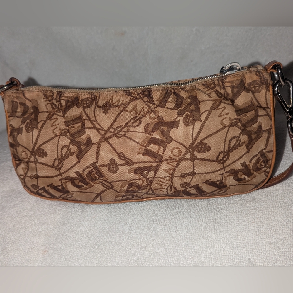 PRADA vintage rare map shoulder purse Y2K brown and tan - Picture 2 of 15